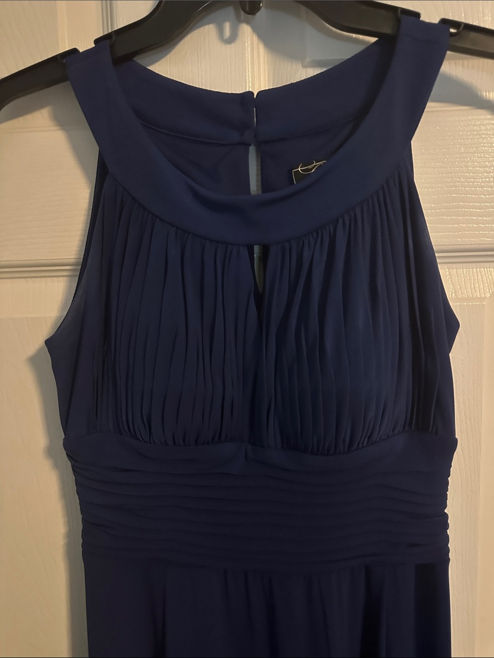 Navy Halter Evening Dress